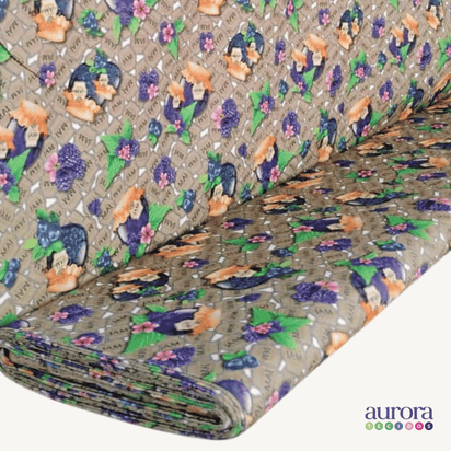 Tricoline Digital 100% Algodão - Geleia e Mel - Geleia de Amora