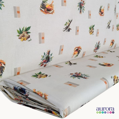 Tricoline Digital 100% Algodão - Coleção Artesanato - Estampa Especiarias