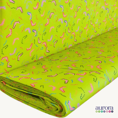 Tricoline Digital 100% Algodão - Coleção Escolar - Estampa Lascas de lápis