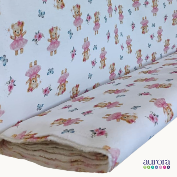 Tecido Flanela Digital -  Estampa Ursos