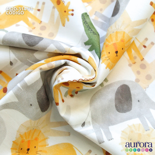 Tricoline Digital 170 fios - Safari Aquarela