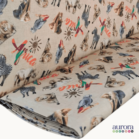 Tricoline Digital 100% Algodão - Coleção Volta ao Mundo - África VI