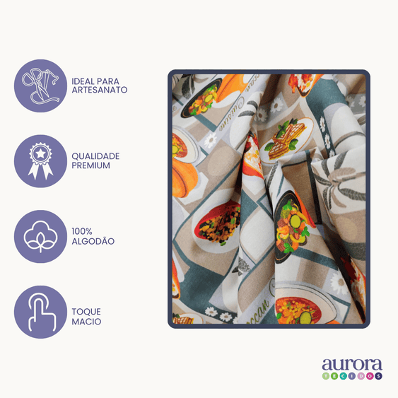 Tricoline Digital 100% Algodão - Coleção Volta ao Mundo - África VII