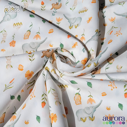 Tricoline Digital 170 fios - Bichinhos