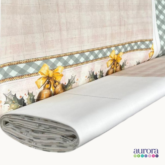 Tricoline Digital 100% Algodão - Coleção Natal Encantado - Molde Avental