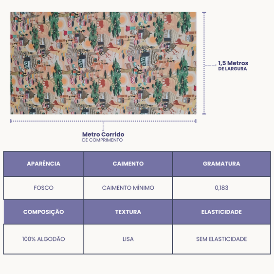 Tricoline Digital 100% Algodão - Coleção Volta ao Mundo - África II