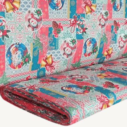 Tricoline Digital 100% Algodão - Coleção Natal - Estampa Magia do Natal