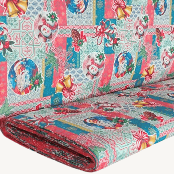Tricoline Digital 100% Algodão - Coleção Natal - Estampa Magia do Natal