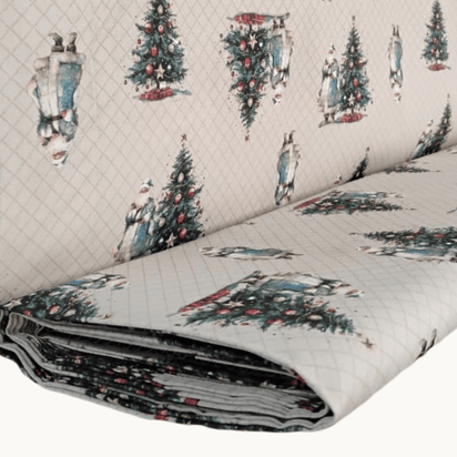 Tricoline Digital 100% Algodão - Coleção Natal - Estampa Árvore de Natal