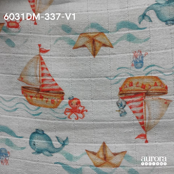 Fraldas Mini Quadriculadas com variações de  Estampas de Animais Marinhos