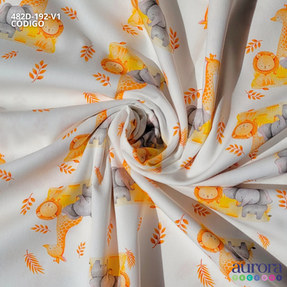 Tricoline Digital 170 fios - Bichos do Safari