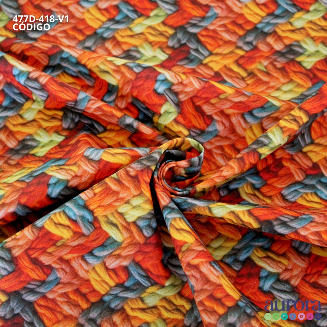 Tricoline Digital 100% Algodão - Coleção 3D - Tricot