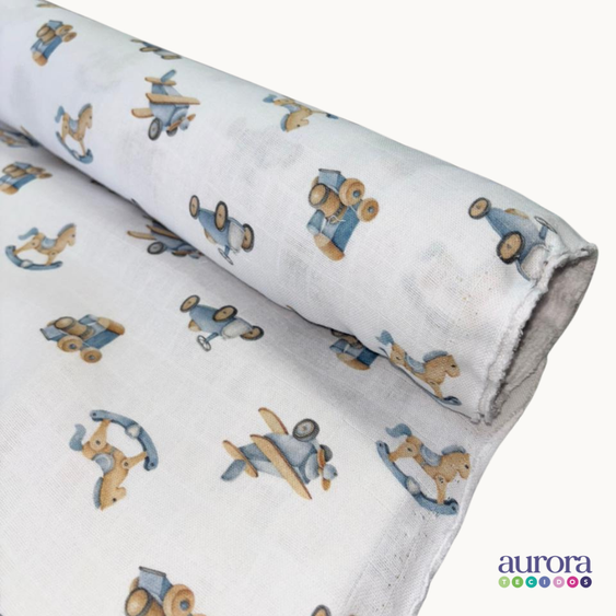 Fraldas Mini Quadriculadas Estampas Digitais - Coleção Brinquedos