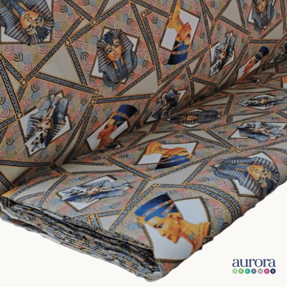 Tricoline Digital 100% Algodão - Coleção Volta ao Mundo - Egito II