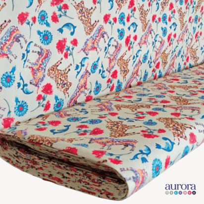 Tricoline Digital 100% Algodão - Coleção Volta ao Mundo -  Espanha Floral