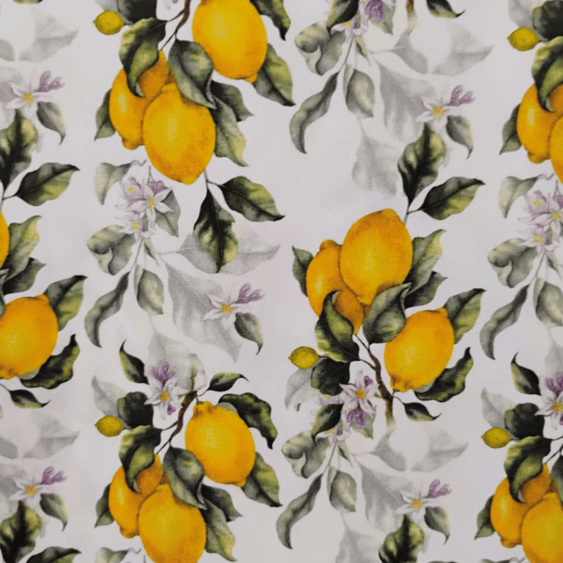 Tricoline Digital 100% Algodão - Coleção Artesanato - Estampa Limão Siciliano III