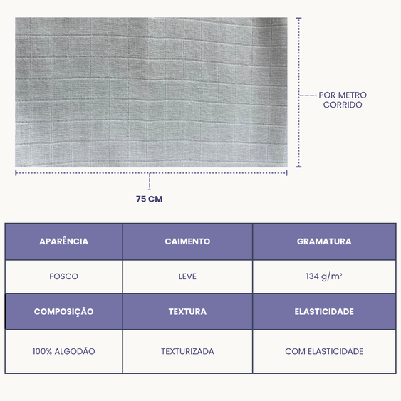 Fralda Lisa 100% Algodão Mini Quadriculada  Estreita Coloridas