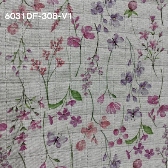 Fraldas Mini Quadriculada Estampas Digitais Floridas