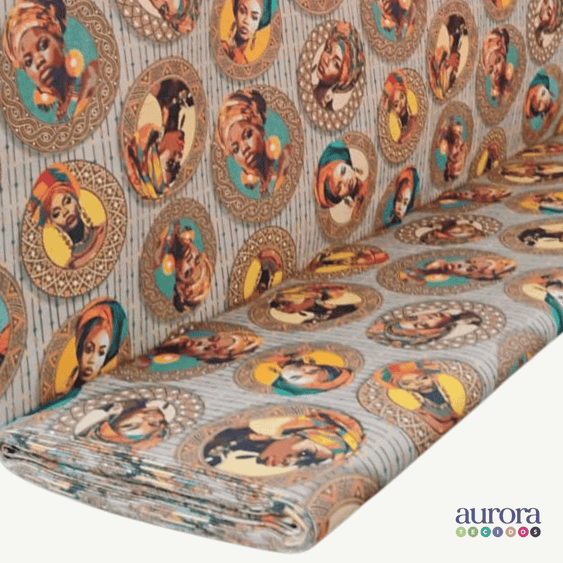 Tricoline Digital 100% Algodão - Coleção Volta ao Mundo - África I