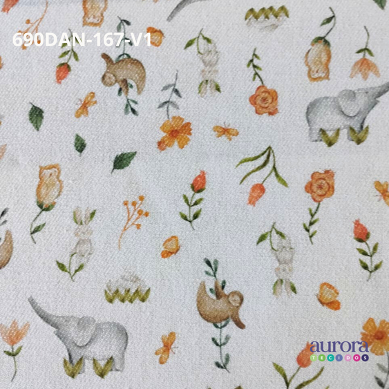 Tecido Flanela Digital -Estampas Animais