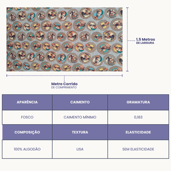 Tricoline Digital 100% Algodão - Coleção Volta ao Mundo - África I
