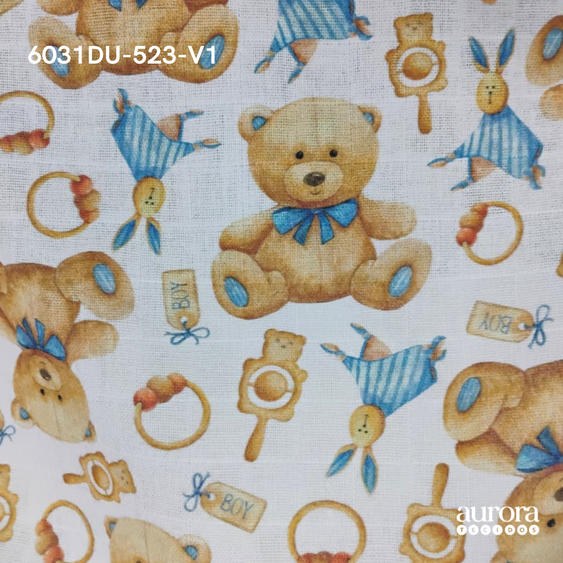 Fraldas Mini Quadriculadas Estampas Digitais - Coleção Ursos