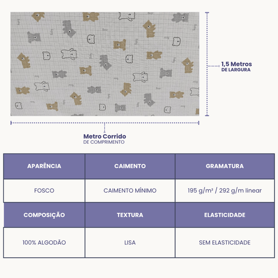 Fraldas Vichy Estreita estampadas