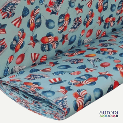 Tricoline Digital 100% Algodão - Coleção Volta ao Mundo - Estados Unidos Cultura