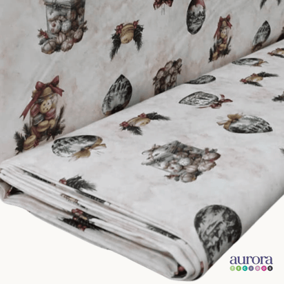 Tricoline Digital 100% Algodão - Coleção De Natal - Estampa Guloseimas Natalinas