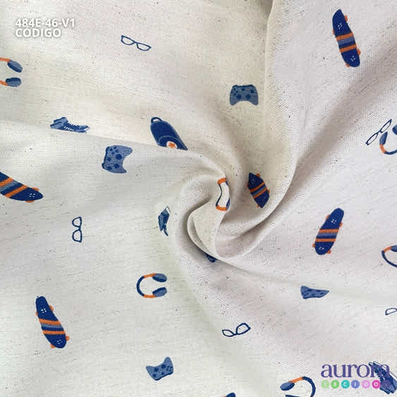 484E - Cotton Linen - Linho com Algodão - Game e Skate