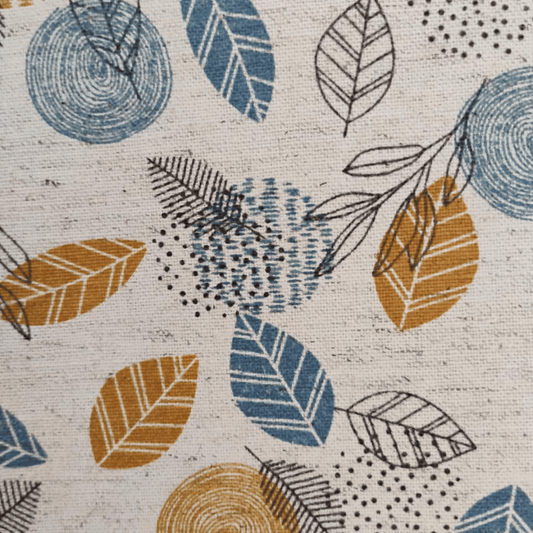 Tecidos Linho com Algodão - Coleção Artesanato - Estampa Folhagem