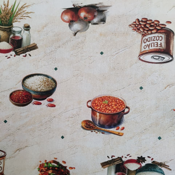 Tricoline Digital 100% Algodão -Coleção Artesanato - Estampa Sabor da Roça