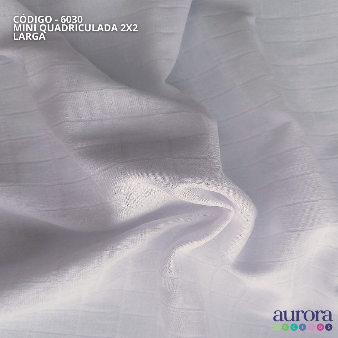 Fralda Lisa Mini Quadriculada 2x2 – Largura 1,55m | 100% Algodão para Artesanato e Enxoval