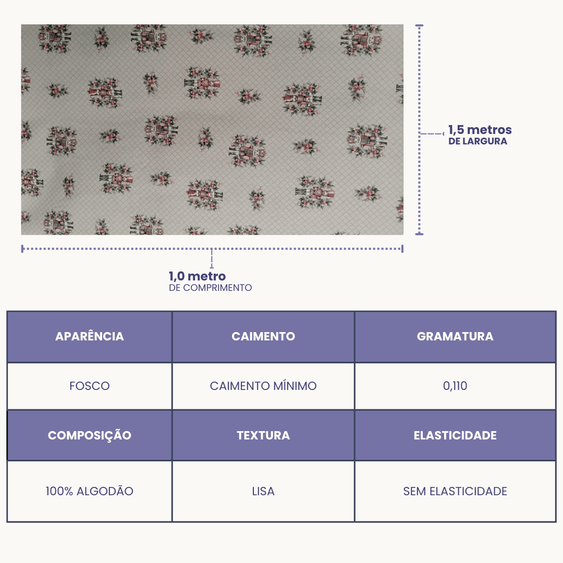 Tricoline Digital 100% Algodão - Coleção Natal - Estampa Quebra Nozes Florido