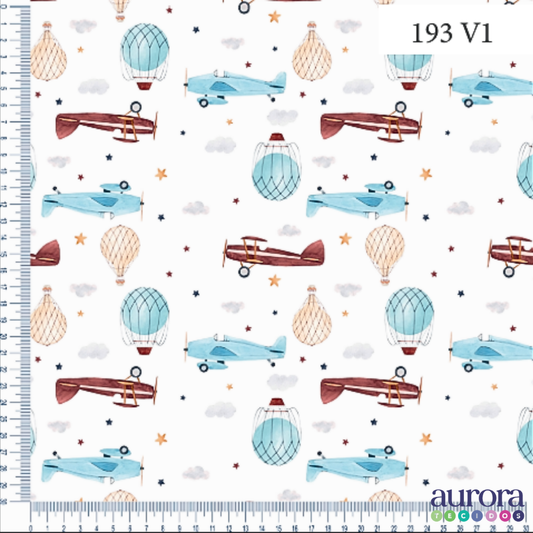 Tricoline Digital 170 fios - Aviões