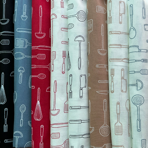 Tricoline Estampada - Coleção Utensílios De Cozinha