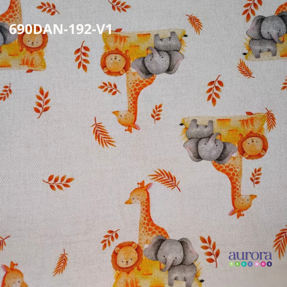 Tecido Flanela Digital -Estampas Animais