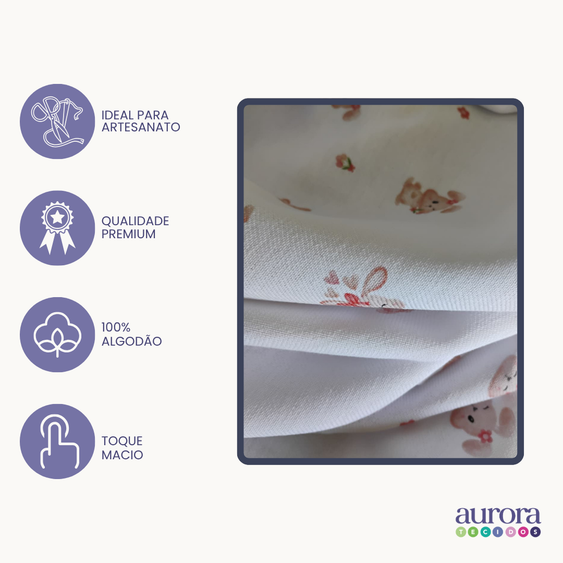 Tecido Flanela Digital -Estampas Animais