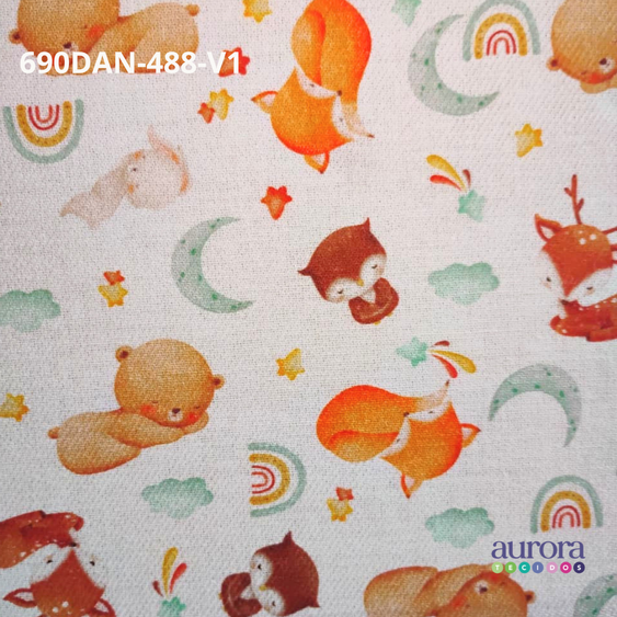 Tecido Flanela Digital -Estampas Animais