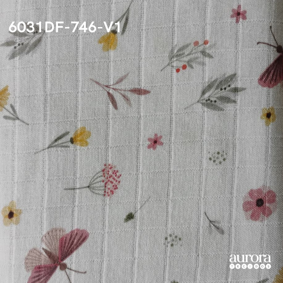 Fraldas Mini Quadriculada Estampas Digitais Floridas