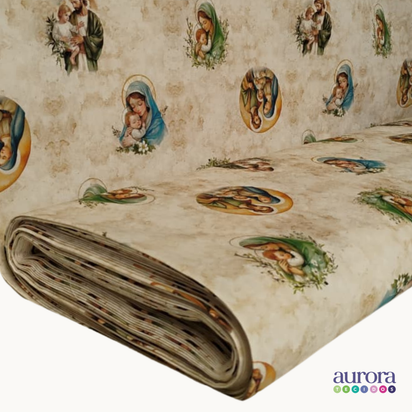 Tricoline Digital 100% Algodão - Coleção Tenha Fé