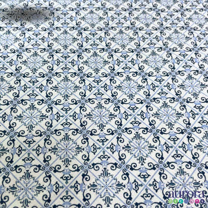 Tricoline Modena 100% Algodão - Bella Cucina - Azulejo II