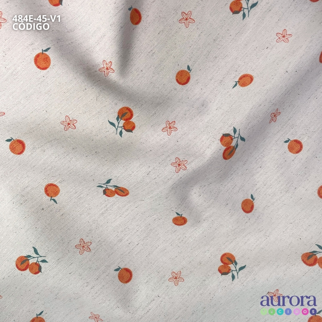 Cotton Linen - Linho com Algodão - Tangerinas II