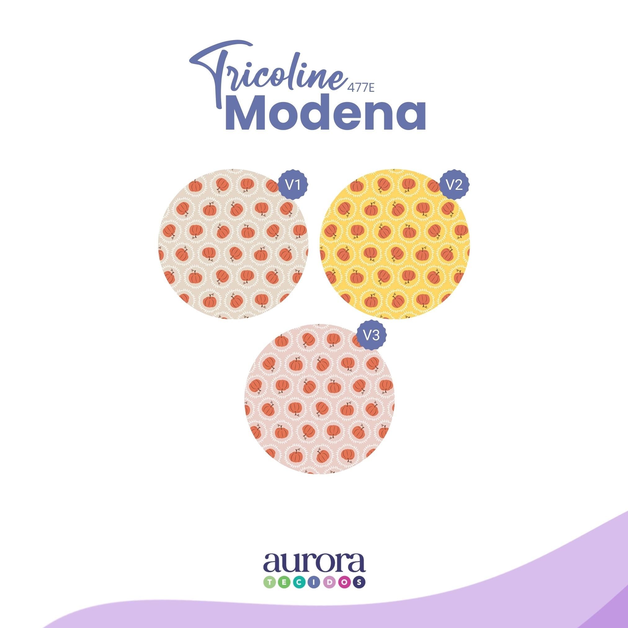 Tricoline Modena 100% Algodão - Bella Cucina - Abóbora