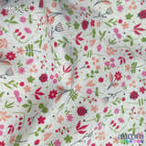 Cotton Linen - Linho com Algodão - Floral e Joaninhas