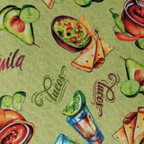 Tricoline Digital 100% Algodão - Coleção Volta ao Mundo - México Comida