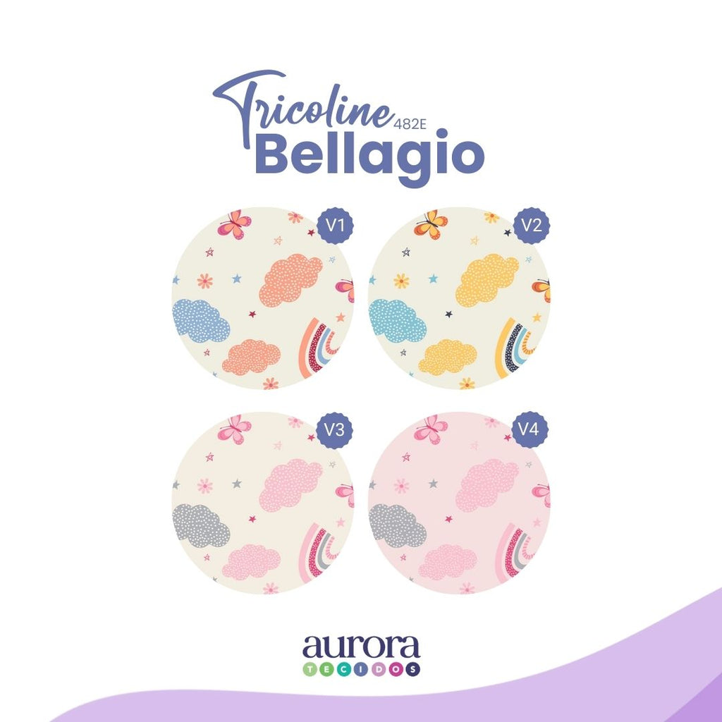 Tricoline Bellagio 170 fios - Arco-íris