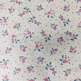 Tecido Linho com Algodão - Coleção Artesanato -Estampa Mini Florzinhas