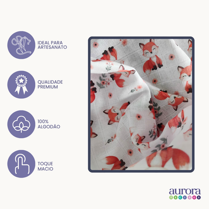 Fraldas Mini Quadriculadas Estampas  Digitais - Coleção Animais