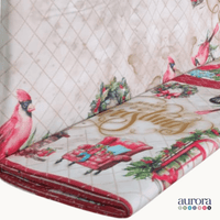 Tricoline Digital 100% Algodão - Coleção Natal 2024 - Jogo Americano + Caminho de Mesa